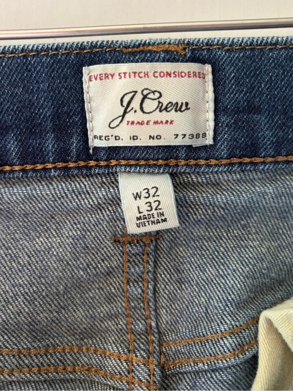 J. Crew 250 Skinny Fit Men’s Jeans in Blue Denim